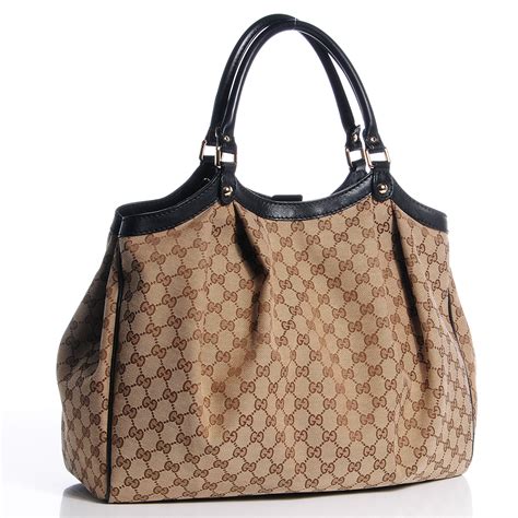 gucci monogram large sukey tote brown|Gucci monogram shoulder bag.